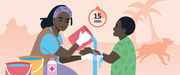 Health Worker Washing a Wound