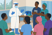 Health worker training others