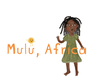 A girl, Mulu from Africa, is playing